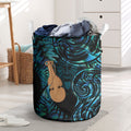 Kotiate New Zealand Laundry Basket Maori Weapon Paua Shell Haka Fern
