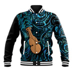 Kotiate New Zealand Baseball Jacket Maori Weapon Paua Shell Haka Fern