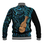 Kotiate New Zealand Baseball Jacket Maori Weapon Paua Shell Haka Fern
