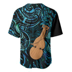 Kotiate New Zealand Baseball Jersey Maori Weapon Paua Shell Haka Fern