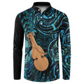 Kotiate New Zealand Button Sweatshirt Maori Weapon Paua Shell Haka Fern
