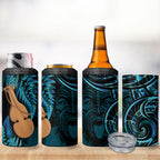 Kotiate New Zealand 4 in 1 Can Cooler Tumbler Maori Weapon Paua Shell Haka Fern