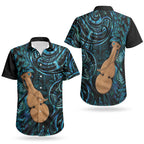 Kotiate New Zealand Couples Matching Off Shoulder Short Dress and Hawaiian Shirt Maori Weapon Paua Shell Haka Fern LT14