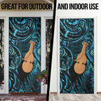 Kotiate New Zealand Door Cover Maori Weapon Paua Shell Haka Fern