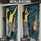 Kotiate New Zealand Door Cover Maori Weapon Paua Shell Haka Fern