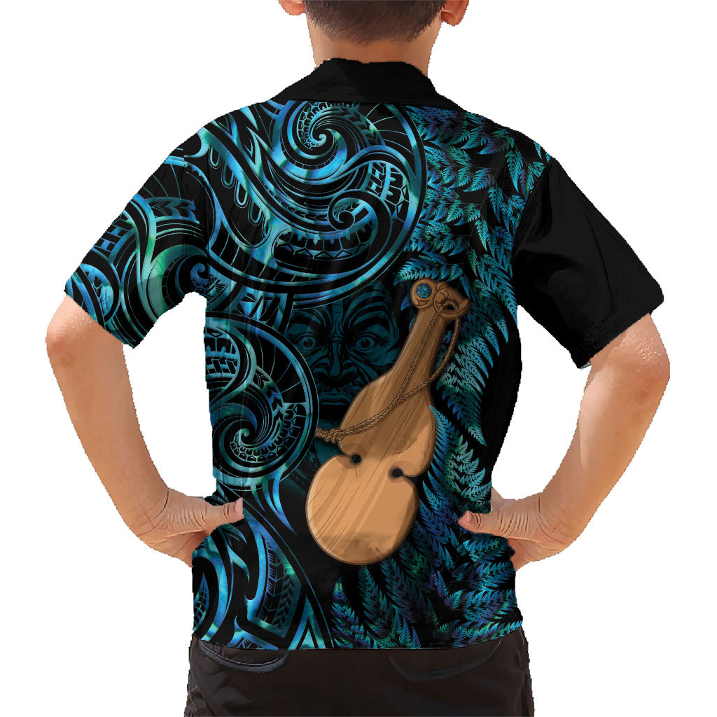Kotiate New Zealand Family Matching Mermaid Dress and Hawaiian Shirt Maori Weapon Paua Shell Haka Fern