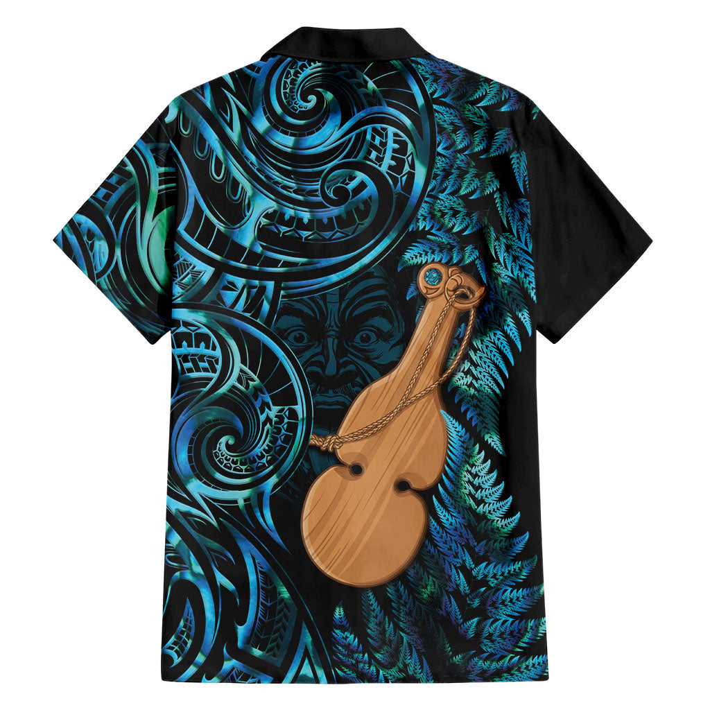 Kotiate New Zealand Family Matching Off Shoulder Maxi Dress and Hawaiian Shirt Maori Weapon Paua Shell Haka Fern