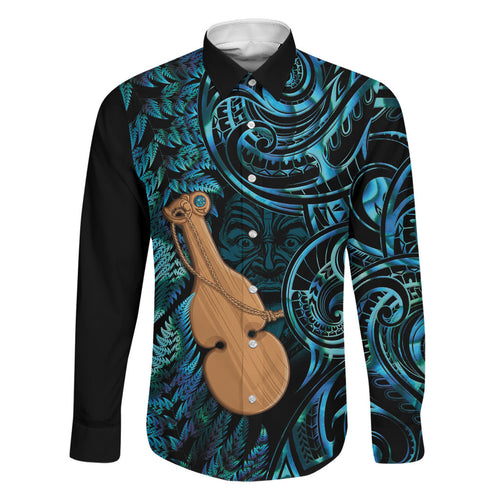 Kotiate New Zealand Family Matching Summer Maxi Dress and Hawaiian Shirt Maori Weapon Paua Shell Haka Fern