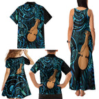 Kotiate New Zealand Family Matching Tank Maxi Dress and Hawaiian Shirt Maori Weapon Paua Shell Haka Fern