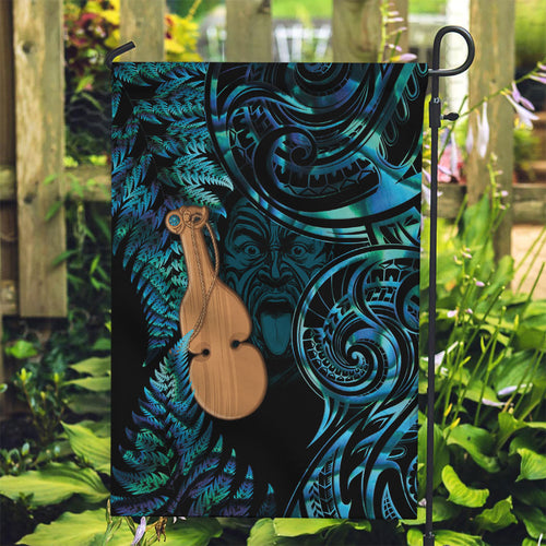 Kotiate New Zealand Garden Flag Maori Weapon Paua Shell Haka Fern