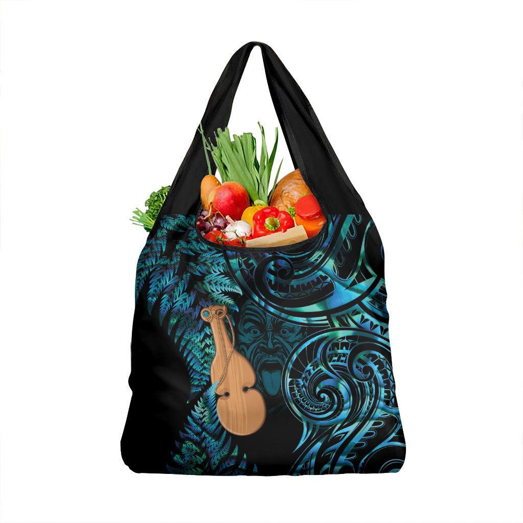 Kotiate New Zealand Grocery Bag Maori Weapon Paua Shell Haka Fern