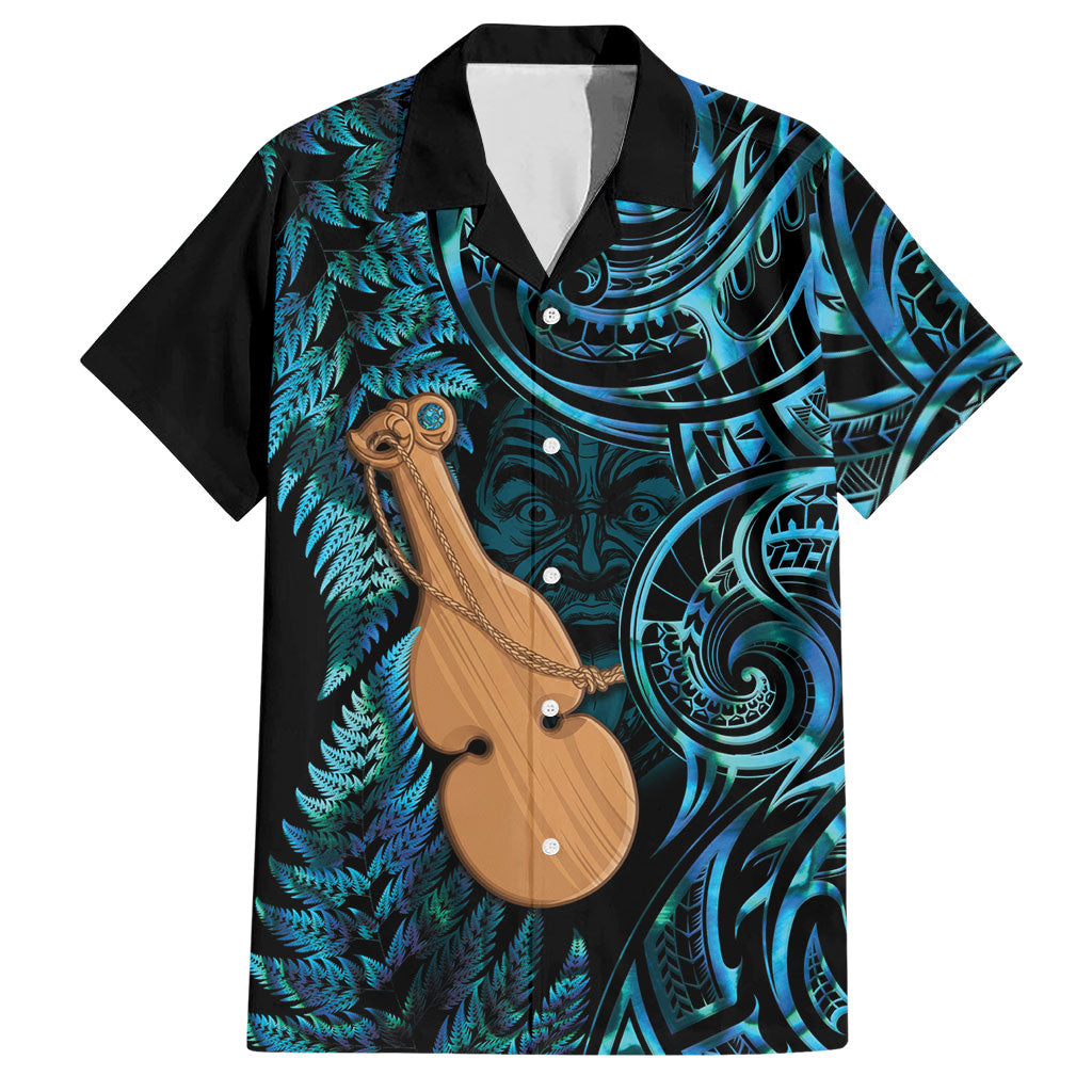 Kotiate New Zealand Hawaiian Shirt Maori Weapon Paua Shell Haka Fern