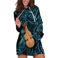 Kotiate New Zealand Hoodie Dress Maori Weapon Paua Shell Haka Fern