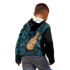 Kotiate New Zealand Kid Hoodie Maori Weapon Paua Shell Haka Fern