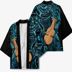 Kotiate New Zealand Kimono Maori Weapon Paua Shell Haka Fern