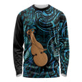 Kotiate New Zealand Long Sleeve Shirt Maori Weapon Paua Shell Haka Fern