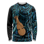 Kotiate New Zealand Long Sleeve Shirt Maori Weapon Paua Shell Haka Fern