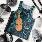 Kotiate New Zealand Men Tank Top Maori Weapon Paua Shell Haka Fern