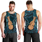 Kotiate New Zealand Men Tank Top Maori Weapon Paua Shell Haka Fern