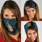 Kotiate New Zealand Neck Gaiter Maori Weapon Paua Shell Haka Fern