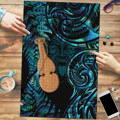 Kotiate New Zealand Puzzle Maori Weapon Paua Shell Haka Fern