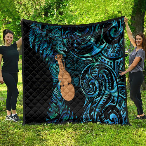 Kotiate New Zealand Quilt Maori Weapon Paua Shell Haka Fern