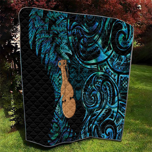 Kotiate New Zealand Quilt Maori Weapon Paua Shell Haka Fern