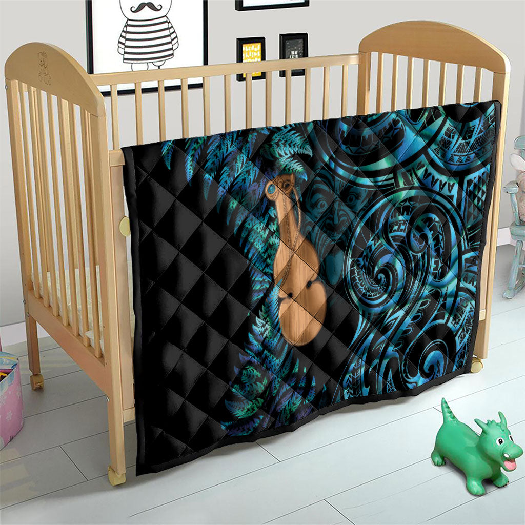 Kotiate New Zealand Quilt Maori Weapon Paua Shell Haka Fern