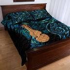 Kotiate New Zealand Quilt Bed Set Maori Weapon Paua Shell Haka Fern