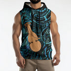 Kotiate New Zealand Sleeveless Hoodie Maori Weapon Paua Shell Haka Fern