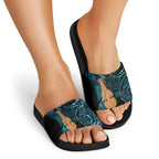 Kotiate New Zealand Slide Sandals Maori Weapon Paua Shell Haka Fern