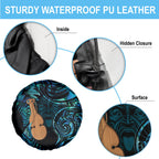 Kotiate New Zealand Spare Tire Cover Maori Weapon Paua Shell Haka Fern
