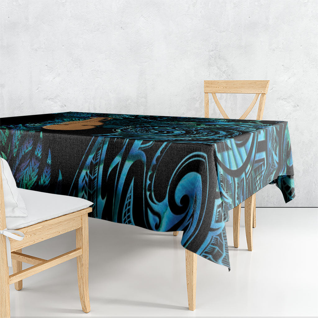 Kotiate New Zealand Tablecloth Maori Weapon Paua Shell Haka Fern