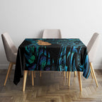 Kotiate New Zealand Tablecloth Maori Weapon Paua Shell Haka Fern