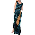 Kotiate New Zealand Tank Maxi Dress Maori Weapon Paua Shell Haka Fern