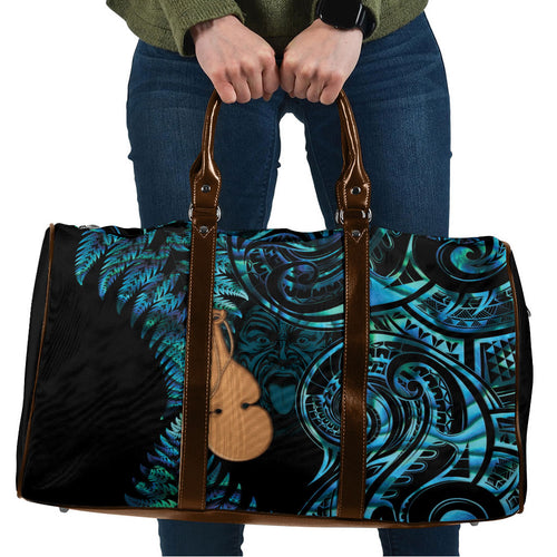 Kotiate New Zealand Travel Bag Maori Weapon Paua Shell Haka Fern
