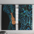 Kotiate New Zealand Window Curtain Maori Weapon Paua Shell Haka Fern