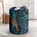 Maripi New Zealand Laundry Basket Maori Weapon Paua Shell Haka Fern