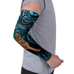 Maripi New Zealand Arm Sleeves Maori Weapon Paua Shell Haka Fern
