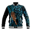 Maripi New Zealand Baseball Jacket Maori Weapon Paua Shell Haka Fern