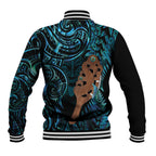 Maripi New Zealand Baseball Jacket Maori Weapon Paua Shell Haka Fern