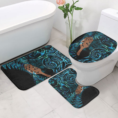 Maripi New Zealand Bathroom Set Maori Weapon Paua Shell Haka Fern