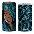 Maripi New Zealand 4 in 1 Can Cooler Tumbler Maori Weapon Paua Shell Haka Fern
