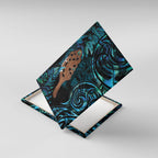 Maripi New Zealand Canvas Wall Art Maori Weapon Paua Shell Haka Fern