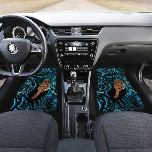 Maripi New Zealand Car Mats Maori Weapon Paua Shell Haka Fern