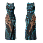 Maripi New Zealand Couples Matching Tank Maxi Dress and Hawaiian Shirt Maori Weapon Paua Shell Haka Fern LT14