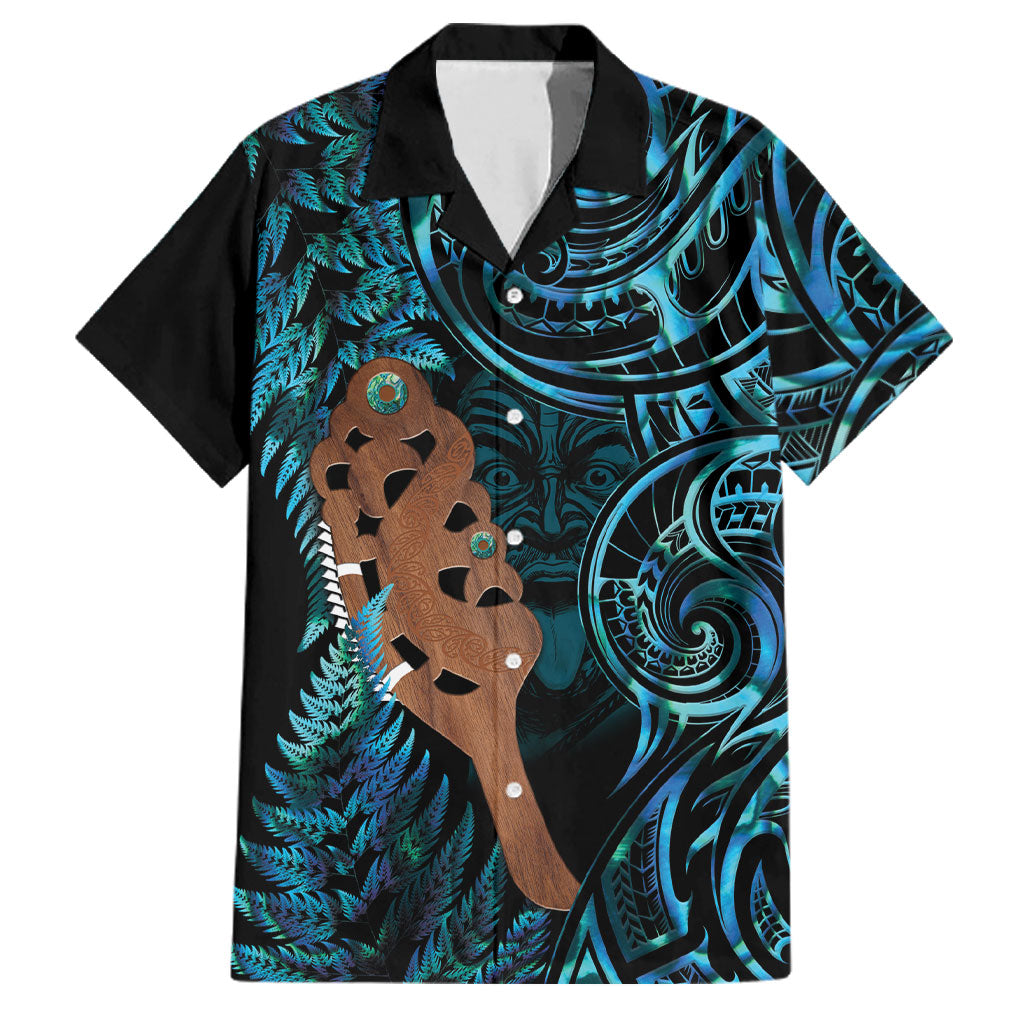 Maripi New Zealand Family Matching Off Shoulder Maxi Dress and Hawaiian Shirt Maori Weapon Paua Shell Haka Fern