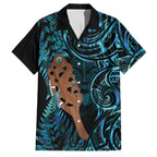 Maripi New Zealand Family Matching Puletasi and Hawaiian Shirt Maori Weapon Paua Shell Haka Fern