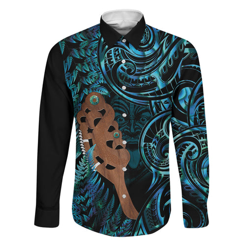 Maripi New Zealand Family Matching Tank Maxi Dress and Hawaiian Shirt Maori Weapon Paua Shell Haka Fern