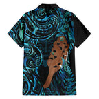 Maripi New Zealand Hawaiian Shirt Maori Weapon Paua Shell Haka Fern